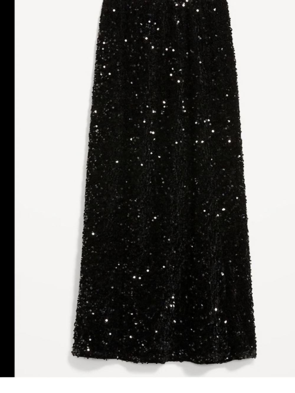 NWT. Black Sequin A Line Maxi Skirt . Size M - Picture 6 of 8